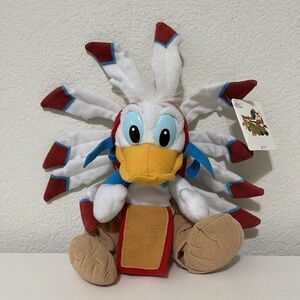 Disney Disneyland Frontierland Donald Duck Indian Bean Bag Plush with Tag